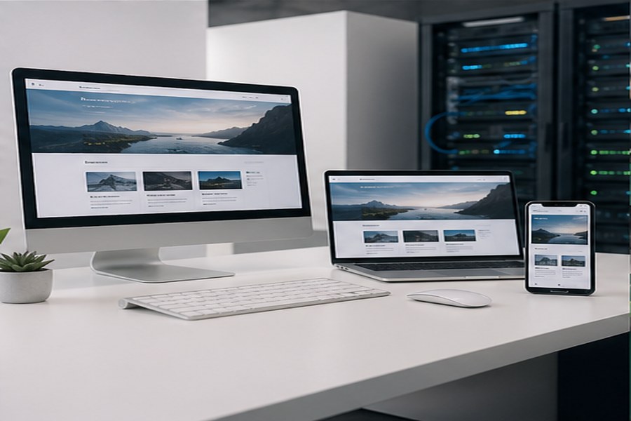 Secure web hosting and website development dashboard